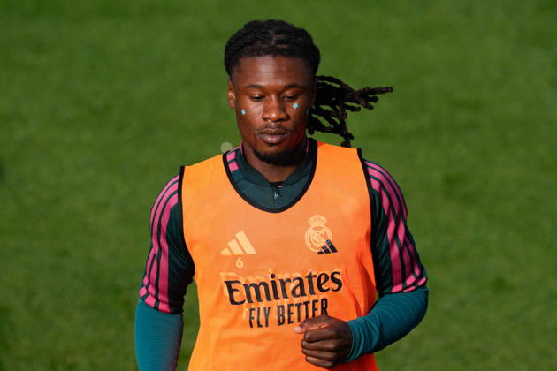 October 17, 2026, Valdebebas, Madrid, Spain: Eduardo Camavinga during the training day of Real Madrid ahead the Spanish League, LaLiga EA Sports, football match against Sevilla FC at Ciudad Deportiva Real Madrid on October 17, 2026, in Valdebebas, Madrid, Spain. Real Madrid Training And press conference, PK, Pressekonferenz - LaLiga Ea Sports - ZUMAa181 20261017_zaa_a181_076 Copyright: xDennisxAgyemanx