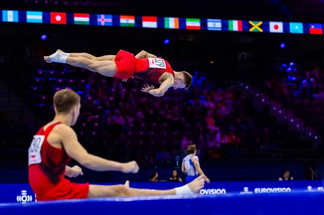 ROTTERDAM - The Russian gymnasts (WG2) during the qualifications at the World Gymnastics Championships in Rotterdam Ahoy. IRIS VAN DEN BROEK ANP xVIxANPxSportx xxANPxIVx 572691086 originalFilename: 572691086.jpg