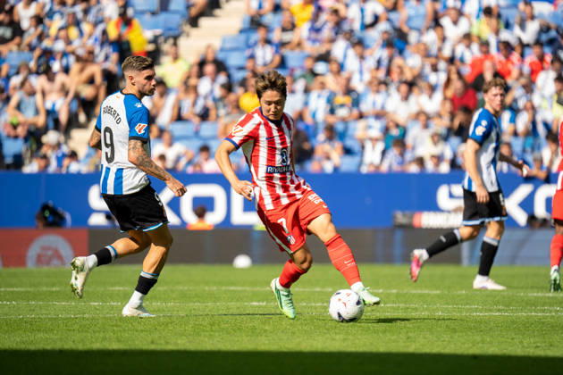 RCD Espanyol vs AT Madrid, Barcelona, RCDE Stadium October 17, La Liga EA Sports. Spain Kang-in Lee of Atletico de Madrid in action against RCD Espanyol during the LaLiga EA Sports matchday at RCDE Stadium on October 17, 2026, in Barcelona, Spain., Credit: 2026 Ãvan Sanchez Jimenez Ivan Sanchez Avalon  Copyright: x x2026xÃvanxSanchezxJimenezx xIvanxSanchezx xAvalonx 1144085449