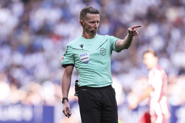 October 17, 2026, Cornella, Barcelona, SPAIN: Alejandro Hernandez, referee of the match, gestures during the Spanish league, LaLiga EA Sports, football match played between RCD Espanyol and Atletico de Madrid at RCDE Stadium on October 17, 2026 in Cornella, Spain. RCD Espanyol V Atletico De Madrid - LaLiga EA Sports  - ZUMAa181 20261017_zaa_a181_120 Copyright: xJavierxBorregox