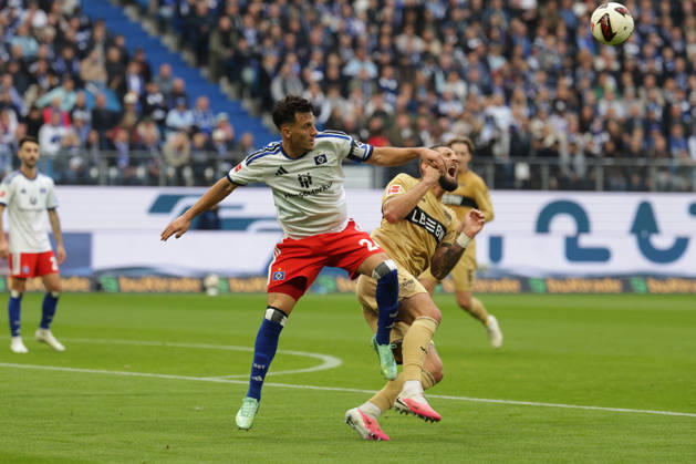 2026.10.17 xfsx Fussball 1. Bundesliga Hamburger Sportverein - VfB Stuttgart v.l. Nicolas Capaldo (Hamburger SV, 24), (DFL DFB regulations prohibit any use of photographs as image sequences and or quasi-video. Copyright: HMBxMedia FernandoxSoares