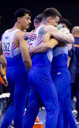 ROTTERDAM - Casimir Schmidt during the qualifications at the World Gymnastics Championships in Rotterdam Ahoy. IRIS VAN DEN BROEK ANP xVIxANPxSportx xxANPxIVx 572726954 originalFilename: 572726954.jpg