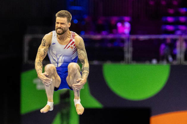 2026-10-17 Artistic Gymnastics World Championships 2026 - Day 1 ROTTERDAM, NETHERLANDS - OCTOBER 17: Casimir Schmidt of Netherlands competes during Day 1 of the Artistic Gymnastics World Championships 2026 at Rotterdam Ahoy on October 17, 2026 in Rotterdam, Netherlands. Rotterdam Rotterdam Ahoy Netherlands Content not available for redistribution in The Netherlands directly or indirectly through any third parties. Copyright: xMarcelxvanxPlateringenx