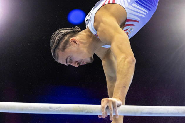 2026-10-17 Artistic Gymnastics World Championships 2026 - Day 1 ROTTERDAM, NETHERLANDS - OCTOBER 17: Amine Abaidi of Netherlands competes during Day 1 of the Artistic Gymnastics World Championships 2026 at Rotterdam Ahoy on October 17, 2026 in Rotterdam, Netherlands. Rotterdam Rotterdam Ahoy Netherlands Content not available for redistribution in The Netherlands directly or indirectly through any third parties. Copyright: xMarcelxvanxPlateringenx