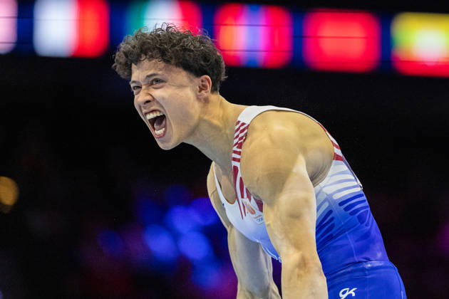 2026-10-17 Artistic Gymnastics World Championships 2026 - Day 1 ROTTERDAM, NETHERLANDS - OCTOBER 17: Jermain Grünberg of Netherlands competes during Day 1 of the Artistic Gymnastics World Championships 2026 at Rotterdam Ahoy on October 17, 2026 in Rotterdam, Netherlands. Rotterdam Rotterdam Ahoy Netherlands Content not available for redistribution in The Netherlands directly or indirectly through any third parties. Copyright: xMarcelxvanxPlateringenx