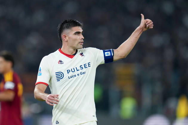 AS Roma v Genoa CFC - Serie A Enilive Johan Vasquez of Genoa CFC gestures during the Serie A Enilive match between AS Roma and Genoa CFC at Stadio Olimpico on October 17, 2026 in Rome, Italy. Rome Olympic Stadium Lazio Italy Copyright: xGiuseppexMaffiax 261017_SerieA_Roma-Genoa_GM_00399