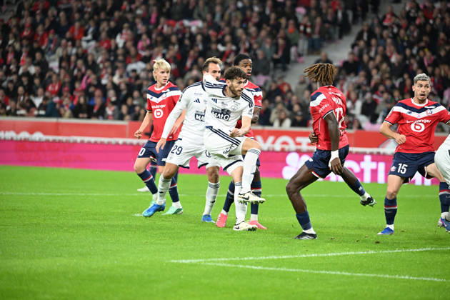 LOSC Lille v Stade Brestois 29 - Ligue 1 McDonald s 2026 2027 Lucas TOUSART and Gautier LLORIS and Romain PERRAUD and Nathan NGOY and Tanguy KOUASSI during Ligue 1 McDonald s between Lille and Brest at Stade Pierre Mauroy on October 17, 2026 in Lille, France. Lille France  Copyright: xIconxSportx 776577018
