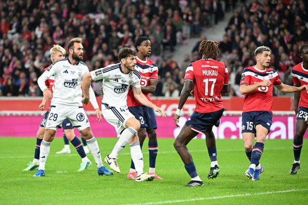 LOSC Lille v Stade Brestois 29 - Ligue 1 McDonald s 2026 2027 Lucas TOUSART and Gautier LLORIS and Romain PERRAUD and Nathan NGOY and Tanguy KOUASSI during Ligue 1 McDonald s between Lille and Brest at Stade Pierre Mauroy on October 17, 2026 in Lille, France. Lille France  Copyright: xIconxSportx 776577018