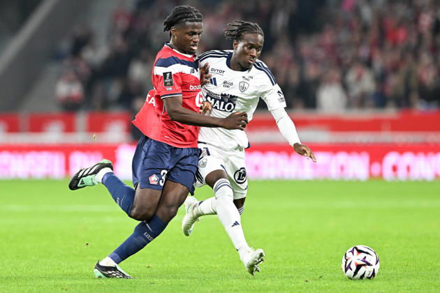 261017 Lille OSC vs Brest Maxima Goffi (38) of Lille and Ibrahim Kante (21) of Brest pictured during the French Mc Donalds Ligue 1 season 2026 - 2027 matchday 7 game between Lille OSC and Stade Brest on October 17 , 2026 in Lille, France. (Photo by Jill Delsaux Isosport) Lille France  Copyright: xJillxDelsauxx DSC_2974