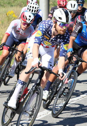 October 18, 2026, Utsunomiya, Japan - American cyclist Quinn Simmons (C) of Lidl-Trek crosses the finish line of the Utsunomiya Japan Cup Cycle Road Race while Irish Ben Healey (R) of EF Education - Easy Post follows him in Utsunomiya, 100km north of Tokyo on Sunday, October 18, 2026. Quin Simmons won the 144km race and Healey finished the runner-up. (photo by Yoshio Tsunoda AFLO) Noxthirdxpartyxsales  0869839629st YoshioxTsunodax