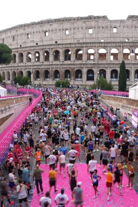 A moment of during the 3th edition of the Wizz Air Rome Half Marathon by Brooks 2026 Rome s, Italy - Sunday, October 18, 2026. ( Photo by Alfredo Falcone LaPresse )  Copyright: xAlfredoxFalcone LaPressex