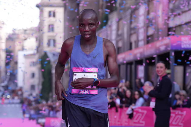 the winner Kibet Filex during the 3th edition of the Wizz Air Rome Half Marathon by Brooks 2026 Rome s, Italy - Sunday, October 18, 2026. ( Photo by Alfredo Falcone LaPresse )  Copyright: xAlfredoxFalcone LaPressex
