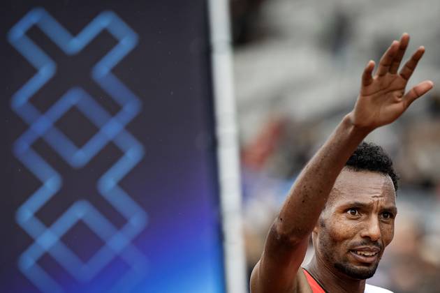 AMSTERDAM - Lemi Berhanu wins the Amsterdam Marathon. ANP RAMON VAN FLYMEN xVIxANPxSportx xxANPxIVx 572821127 originalFilename: 572821127