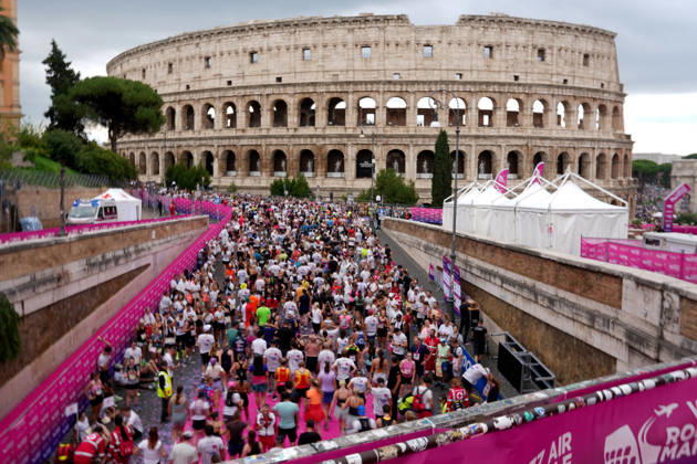 A moment of during the 3th edition of the Wizz Air Rome Half Marathon by Brooks 2026 Rome s, Italy - Sunday, October 18, 2026. ( Photo by Alfredo Falcone LaPresse ) Copyright: xAlfredoxFalcone LaPressex