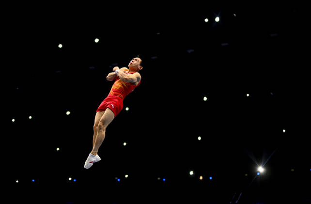 Netherlands Artistic Gymnastics World Championships Qualifiers 9267114 18.10.2026 China s Yang Haonan competes on the vault during the men s qualification of the 2026 World Artistic Gymnastics Championships in Rotterdam, the Netherlands. Alexey Filippov Sputnik Rotterdam Netherlands  Copyright: xAlexeyxFilippovx