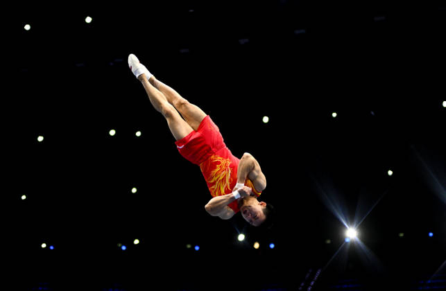 Netherlands Artistic Gymnastics World Championships Qualifiers 9267115 18.10.2026 China s Yang Haonan competes on the vault during the men s qualification of the 2026 World Artistic Gymnastics Championships in Rotterdam, the Netherlands. Alexey Filippov Sputnik Rotterdam Netherlands  Copyright: xAlexeyxFilippovx