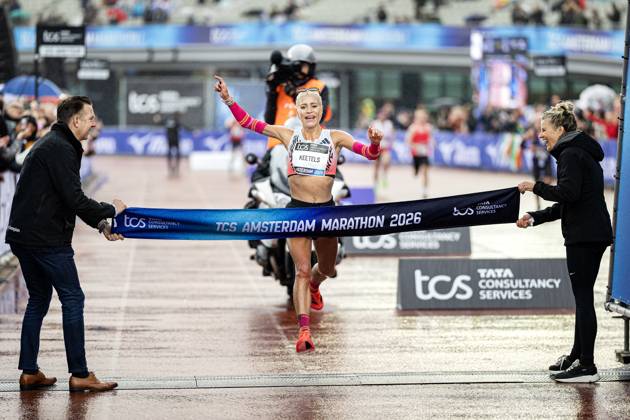 AMSTERDAM - Mikky Keetels is the best Dutch woman at the Amsterdam Marathon. ANP RAMON VAN FLYMEN xVIxANPxSportx xxANPxIVx 572823822 originalFilename: 572823822