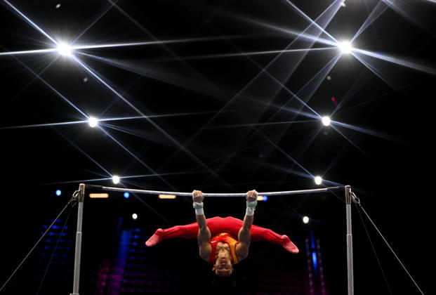 Netherlands Artistic Gymnastics World Championships Qualifiers 9267153 18.10.2026 China s Lan Xingyu competes on the horizontal bar during the men s qualification of the 2026 World Artistic Gymnastics Championships in Rotterdam, the Netherlands. Alexey Filippov Sputnik Rotterdam Netherlands  Copyright: xAlexeyxFilippovx