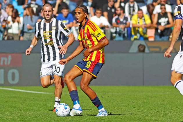 Lecce’s oumar ngom during the Serie A soccer match between Udinese and Lecce at the Friuli Stadium in Udine, north east Italy - October 18, 2026. - Soccer  Copyright: xAndreaxBressanutti LaPressex
