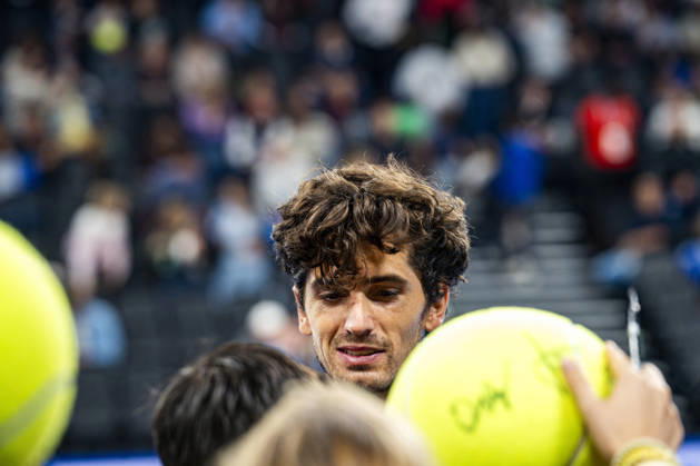 TENNIS : ATP, Tennis Herren 250 - Grand Tennis AURA - Decines (France) 18 10 2026 Pierre-Hugues HERBERT(FRA) secures a three-set victory over Jurij Rodionov during the qualifying tournament of the Auvergne Rhône-Alpes Grand Prix at the LDLC Arena in Décines on October 18, 2026. Photo Sandrine Thesillat PsNewZ  Copyright: xSandrinexTHESILLATx