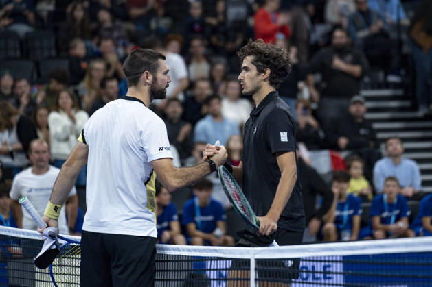 TENNIS : ATP, Tennis Herren 250 - Grand Tennis AURA - Decines (France) 18 10 2026 Pierre-Hugues HERBERT(FRA) secures a three-set victory over Jurij Rodionov during the qualifying tournament of the Auvergne Rhône-Alpes Grand Prix at the LDLC Arena in Décines on October 18, 2026. Photo Sandrine Thesillat PsNewZ  Copyright: xSandrinexTHESILLATx