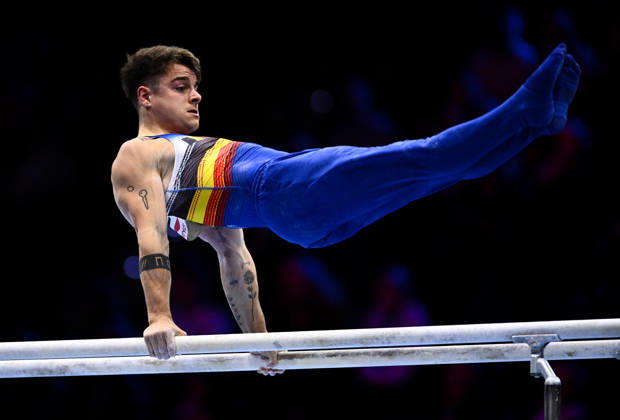 Netherlands Artistic Gymnastics World Championships Qualifiers 9267294 18.10.2026 Belgium s Victor Martinez competes on the parallel bars during the men s qualification of the 2026 World Artistic Gymnastics Championships in Rotterdam, the Netherlands. Alexey Filippov Sputnik Rotterdam Netherlands  Copyright: xAlexeyxFilippovx