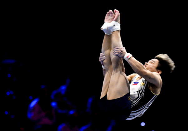 Netherlands Artistic Gymnastics World Championships Qualifiers 9267300 18.10.2026 Carlos Edriel Yulo of the Philippines competes on the vault during the men s qualification of the 2026 World Artistic Gymnastics Championships in Rotterdam, the Netherlands. Alexey Filippov Sputnik Rotterdam Netherlands  Copyright: xAlexeyxFilippovx