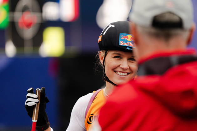 18.10.2026, GER, Biathlon, Frauen, IBU Biathlon Loop One Festival 2026, Saison 2026 2027, Super Sprint Qualifikation Damen Heat 1-4 Anna Gandler ( AUT, 50 ) im Portrait beim Aufwärmen München Olympiapark Bayern Deutschland Copyright: xNordphoto Vux