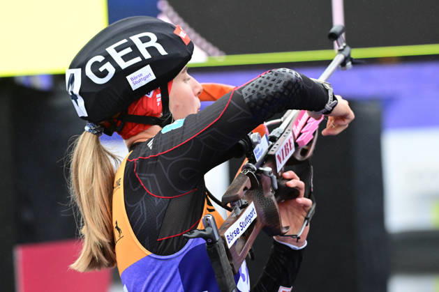 BIATHLON - TANNHEIMER Julia GER bei der Qualifikation Super Sprint der Damen Herren während des Loop One Biathlon Opening Festival im Olypiapark München am 18.10.2026, Deutschland, Bayern München Hans-Jochen-Vogel-Platz Olypiapark Bayern Deutschland