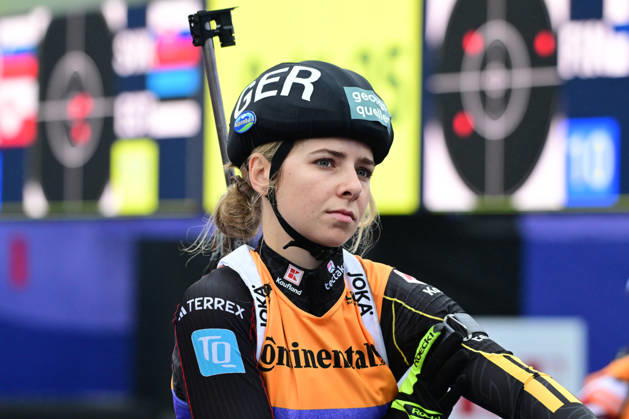 BIATHLON - PUFF Johanna GER bei der Qualifikation Super Sprint der Damen Herren während des Loop One Biathlon Opening Festival im Olypiapark München am 18.10.2026, Deutschland, Bayern München Hans-Jochen-Vogel-Platz Olypiapark Bayern Deutschland