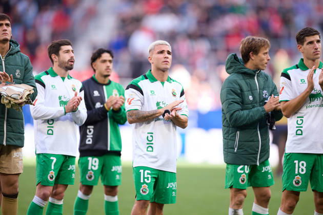 October 18, 2026, Pamplona, Navarra, SPAIN: Pablo Garcia of Real Racing Club de Santander reacts to the supporters during the LaLiga EA Sports match between CA Osasuna and Real Racing Club de Santander at El Sadar on October 18, 2026, in Pamplona, Spain. Pamplona SPAIN - ZUMAa181 20261018_zaa_a181_129 Copyright: xRicardoxLarreinax