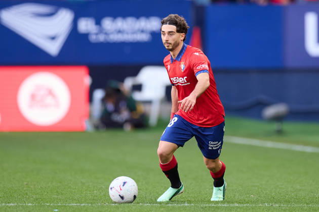 October 18, 2026, Pamplona, Navarra, SPAIN: Raul Moro of CA Osasuna in action during the LaLiga EA Sports match between CA Osasuna and Real Racing Club de Santander at El Sadar on October 18, 2026, in Pamplona, Spain. Pamplona SPAIN - ZUMAa181 20261018_zaa_a181_132 Copyright: xRicardoxLarreinax
