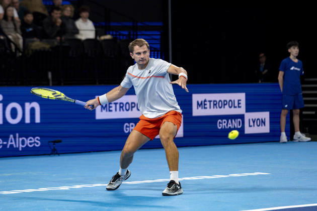 TENNIS : ATP, Tennis Herren 250 - Grand Tennis AURA - Decines (France) 18 10 2026 Valentin ROYER (FRA) vs Clement TABUR (FRA) during the qualifying tournament of the Auvergne Rhône-Alpes Grand Prix at the LDLC Arena in Décines on October 18, 2026. Photo Sandrine Thesillat PsNewZ  Copyright: xSandrinexTHESILLATx