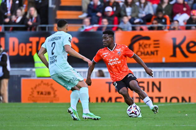 FC Lorient v AS Monaco - Ligue 1 McDonald s 2026 2027 Arsene KOUASSI of FC Lorient and VANDERSON of Monaco during Ligue 1 McDonald s match between Lorient and Monaco at Stade du Moustoir on October 18, 2026 in Lorient, France. Lorient France  Copyright: xIconxSportx 776577183