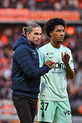 FC Lorient v AS Monaco - Ligue 1 McDonald s 2026 2027 Head Coach Filipe LUIS of Monaco and Edan DIOP of Monaco during Ligue 1 McDonald s match between Lorient and Monaco at Stade du Moustoir on October 18, 2026 in Lorient, France. Lorient France  Copyright: xIconxSportx 776577183