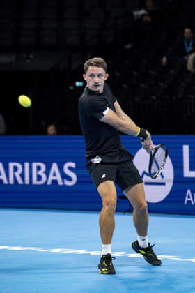 TENNIS : ATP, Tennis Herren 250 - Grand Tennis AURA - Decines (France) 18 10 2026 Ugo BLANCHET (FRA) vs Nicolai BUDKOV KJAER (NOR) during the qualifying tournament of the Auvergne Rhône-Alpes Grand Prix at the LDLC Arena in Décines on October 18, 2026. Photo Sandrine Thesillat PsNewZ  Copyright: xSandrinexTHESILLATx