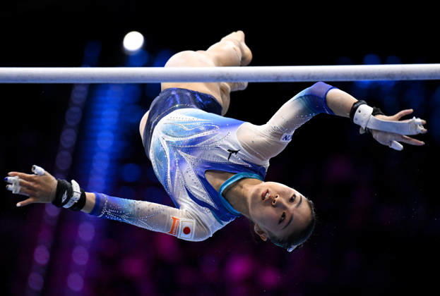 Netherlands Artistic Gymnastics World Championships Qualifiers 9268008 18.10.2026 Japan s Kishi Rina competes on the uneven bars during the women s qualification at the 2026 World Artistic Gymnastics Championships in Rotterdam, the Netherlands. Alexey Filippov Sputnik Rotterdam Netherlands  Copyright: xAlexeyxFilippovx
