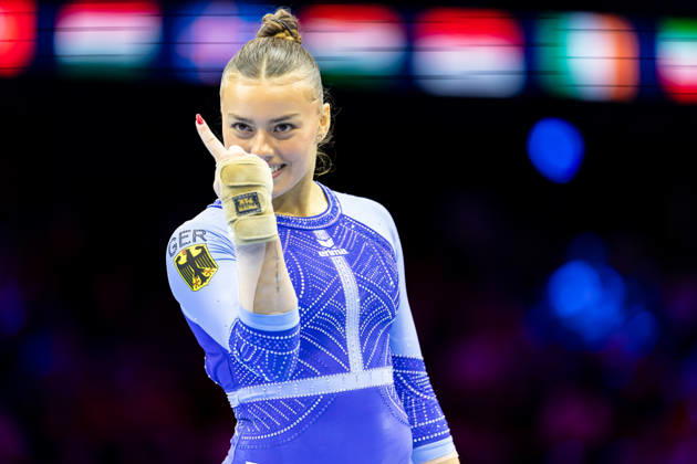 2026-10-18 Artistic Gymnastics World Championships 2026 - Day 2 ROTTERDAM, NETHERLANDS - OCTOBER 18: Emma Leonie Malewski of Germany competes during Day 2 of the Artistic Gymnastics World Championships 2026 at Rotterdam Ahoy on October 18, 2026 in Rotterdam, Netherlands. Rotterdam Rotterdam Ahoy Netherlands Content not available for redistribution in The Netherlands directly or indirectly through any third parties. Copyright: xMarcelxvanxPlateringenx