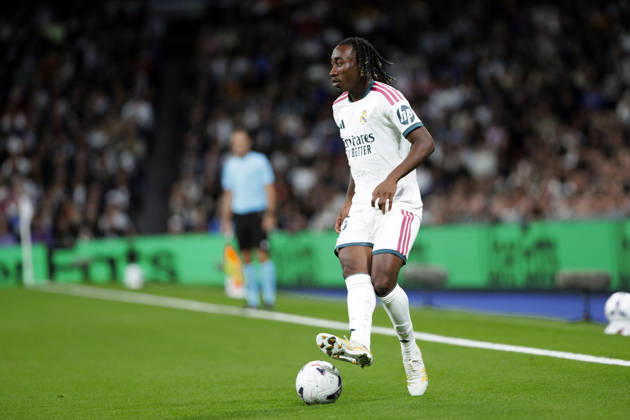 LA LIGA EA Sports - Real Madrid vs Sevilla MADRID, SPAIN - October 18:Yan Diomande of Real Madrid in action during the La Liga 2026 27 match between Real Madrid and Sevilla at Santiago Bernabeu Stadium. (Photo by Guille Martinez f22photo) Madrid Santiago Bernabeu Stadium Spain Copyright: xGuillermoxMartinezx