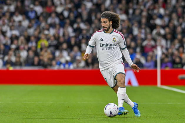 October 18, 2026, Madrid, Madrid, Spain: 17 MARC CUCURELLA of Real Madrid CF controls the ball during the match on Matchday 9 of the 2026-27 National League First Division Championship between REAL MADRID C.F. and SEVILLA FC, played at the Bernabeu Stadium on October 17, 2026, in Madrid, Spain. REAL MADRID C.F. Vs. SEVILLA FC - 2026 27 National League First Division Championship 10.18.26  - ZUMAc312 20261018_zsp_c312_004 Copyright: xOscarxManuelxSanchezx