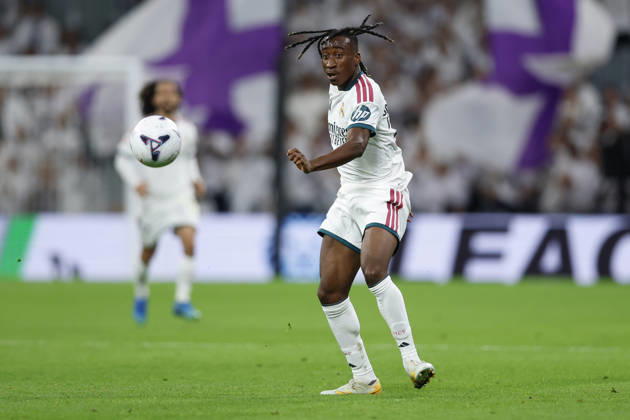 RECORD DATE NOT STATED Yan Diomande (Real Madrid CF) controls the ball during the LaLiga EA Sports match between Real Madrid CF and Sevilla FC at Estadio Santiago Bernabéu on October 18, 2026 in Madrid, Spain. (Photo by Manu Reino DeFodi Images) -