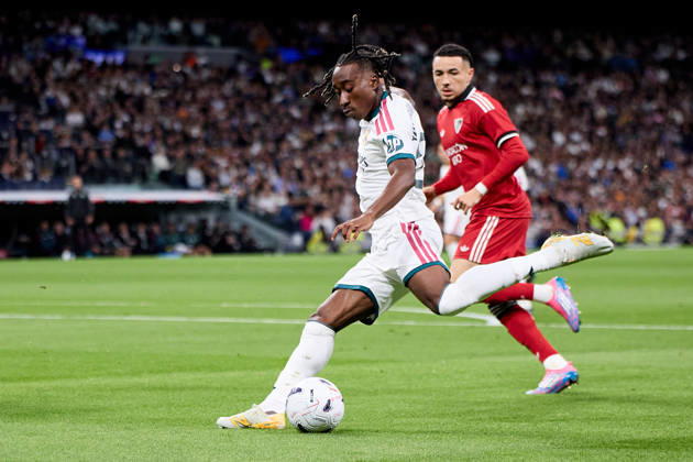 October 18, 2026, Madrid, Madrid, Spain: Yan Diomande of Real Madrid CF during La Liga football match between Real Madrid CF and Sevilla at Santiago Bernabeu Stadium in Madrid, Spain, October 18, 2026 Madrid Spain - ZUMAa206 20261018_zsp_a206_019 Copyright: xRubenxAlbarranx