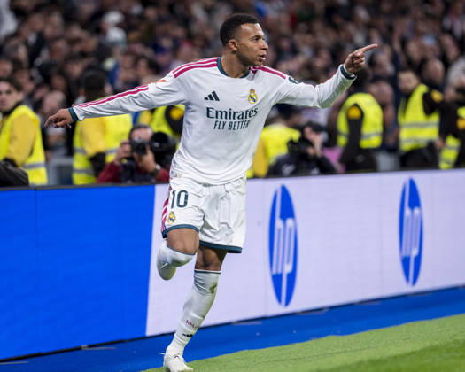 Real Madrid CF v Sevilla FC - LaLiga EA Sports 2026 27 Kylian Mbappe of Real Madrid CF celebrates his goal during the LaLiga EA Sports football match between Real Madrid CF and Sevilla FC at Estadio Bernabeu on October 18, 2026 in Madrid, Spain. Madrid Estadio Bernabeu Madrid Spain Copyright: xAlbertoxGardinx AGardin_Foot_Liga_Rea_Mad_Sev_0099