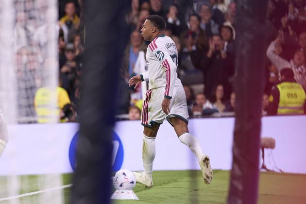 October 18, 2026, Madrid, Spain: Kylian Mbappe (Real Madrid CF) celebrates a goal during the LaLiga EA SPORTS 2026 2027 match between Real Madrid CF and Sevilla FC..Final score: Real Madrid CF 4-1 Sevilla FC. Madrid Spain - ZUMAs197 20261018_aaa_s197_266 Copyright: xFedericoxTitonex