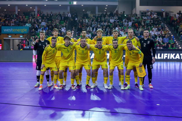 18.10.2026, xsefx, Futsal, WM-Qualifikation, Deutschland - Litauen, Westenergie Sporthalle Mülheim an der Ruhr, Saison 2026 2027: Die Futsal National-Mannschaft aus Litauen DFB regulations prohibit any use of photographs as image sequences and or quasi-video. Nordrhein-Westfalen Deutschland