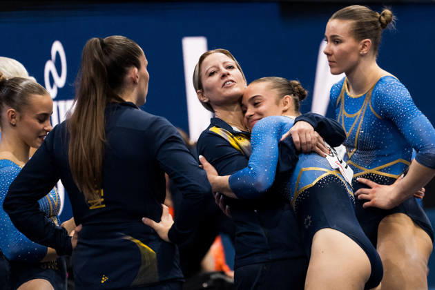 261019 Nathalie Westlund, Emelie Westlund and Maya Stahl of Sweden after competing in women s floor exercise qualifications during day three of the 2026 Artistic Gymnastics World Championships on October 19, 2026 in Rotterdam. Photo: Joel Marklund BILDBYRÅN kod JM JM0860 bbeng artistisk gymnastik artistic gymnastics gymnastik-vm vm artistic gymnastics world championships dambbeng artistisk gymnastik artistic gymnastics gymnastik-vm vm artistic gymnastics world championships dam sverige sweden Copyright: JOELxMARKLUND BB261019JM028