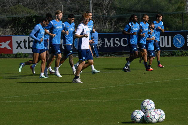 October 19, 2026, Napoli: NapoliÃ¬™e team attends a training session in Castel Volturno ( Caserta) , Italy, 19 october 2026. Ssc Napoli will face Bodo-Glimt in their UEFA Champions League match on 20 october 2026. ANSA CIRO FUSCO. UEFA Champions League - Napoli Vs Bodo-Glimt  - ZUMAa110 20261019_zaf_a110_006 Copyright: xCiroxFuscox