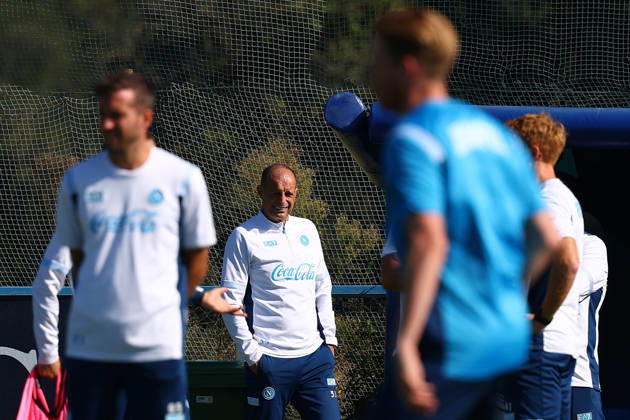 Napoli’s head coach Massimiliano Allegri During training at the SSC Napoli sports center, Champions League Napoli - Bodo Glimt Castel Volturno (CE) on October 19 , 2026  Copyright: xAlessandroxGarofalo LaPressex