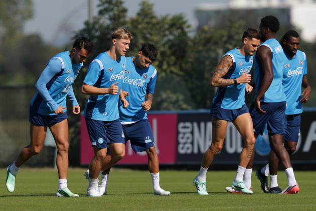 Napoli’s Rasmus Hojlund During training at the SSC Napoli sports center, Champions League Napoli - Bodo Glimt Castel Volturno (CE) on October 19 , 2026  Copyright: xAlessandroxGarofalo LaPressex