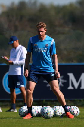 Napoli’s Kevin De Bruyne During training at the SSC Napoli sports center, Champions League Napoli - Bodo Glimt Castel Volturno (CE) on October 19 , 2026  Copyright: xAlessandroxGarofalo LaPressex